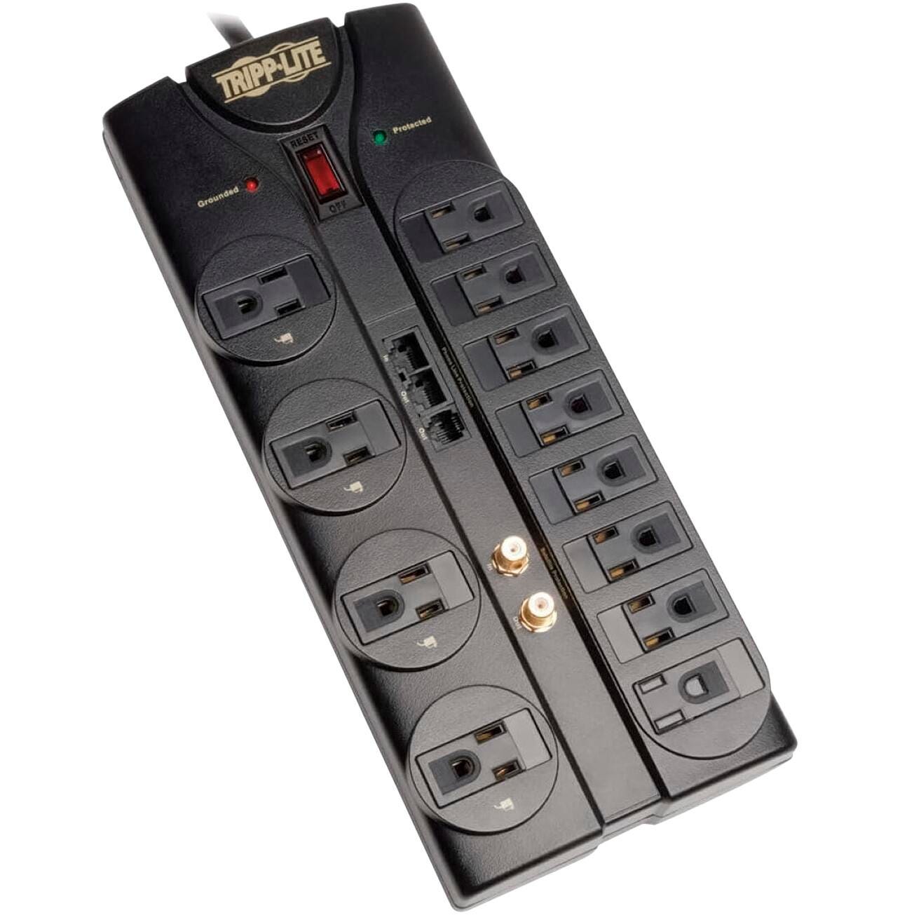Tripp Lite 12-Outlet Surge Protector, 8 Foot Cord, 2880 Joules, Black 2136066